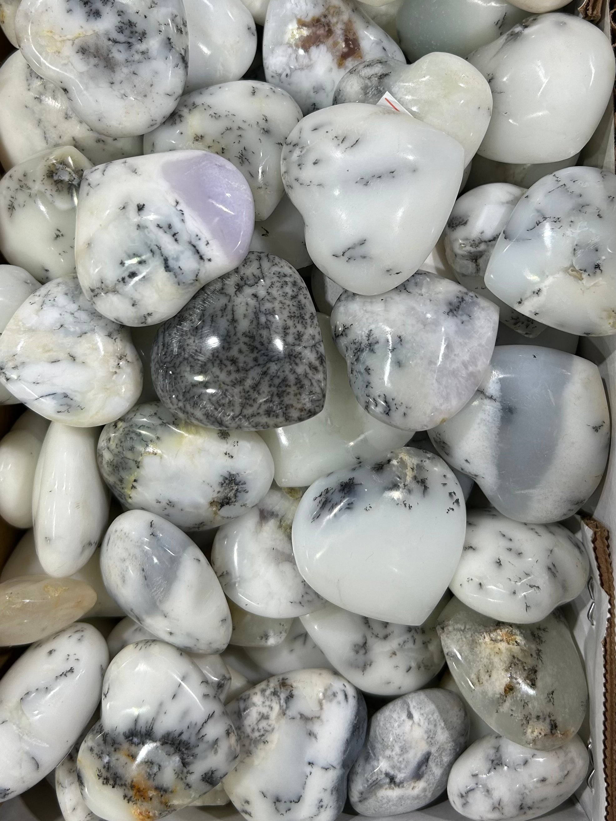 Dendritic Opal Mini Hearts