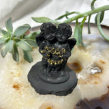 Shungite Angel with Flowers