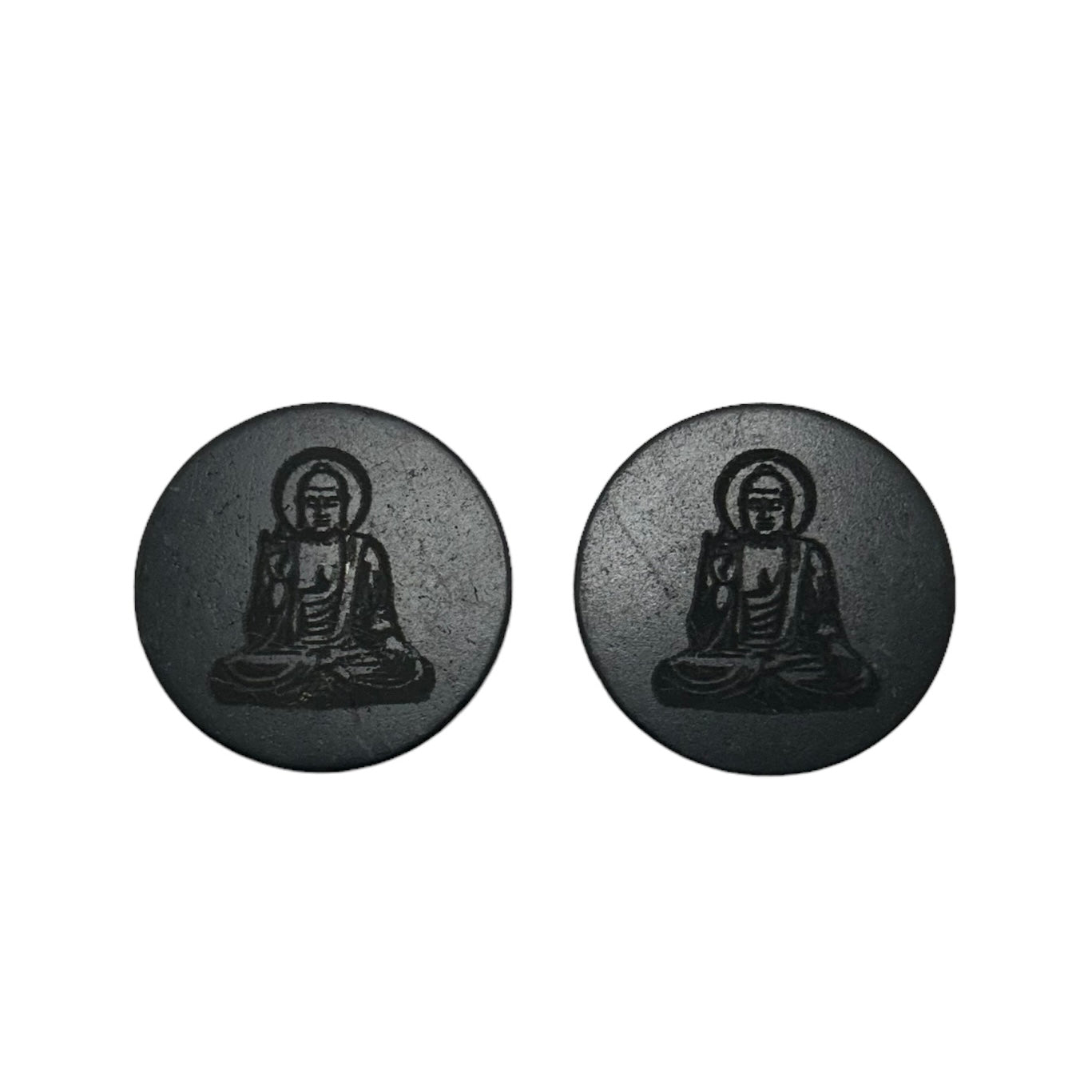 Shungite Laptop Tile Engraved Buddha 40mm