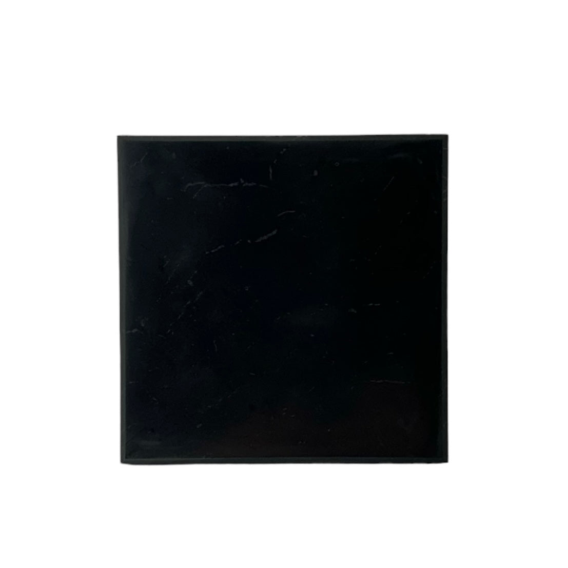 Shungite Square Tile Polished Plain 10x10x1cm