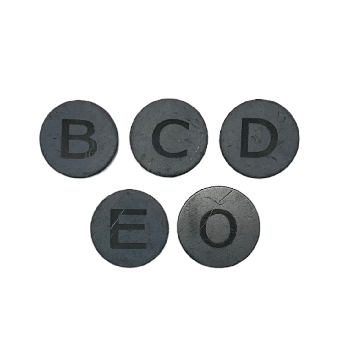 Shungite Cellphone Tile Engraved Letters