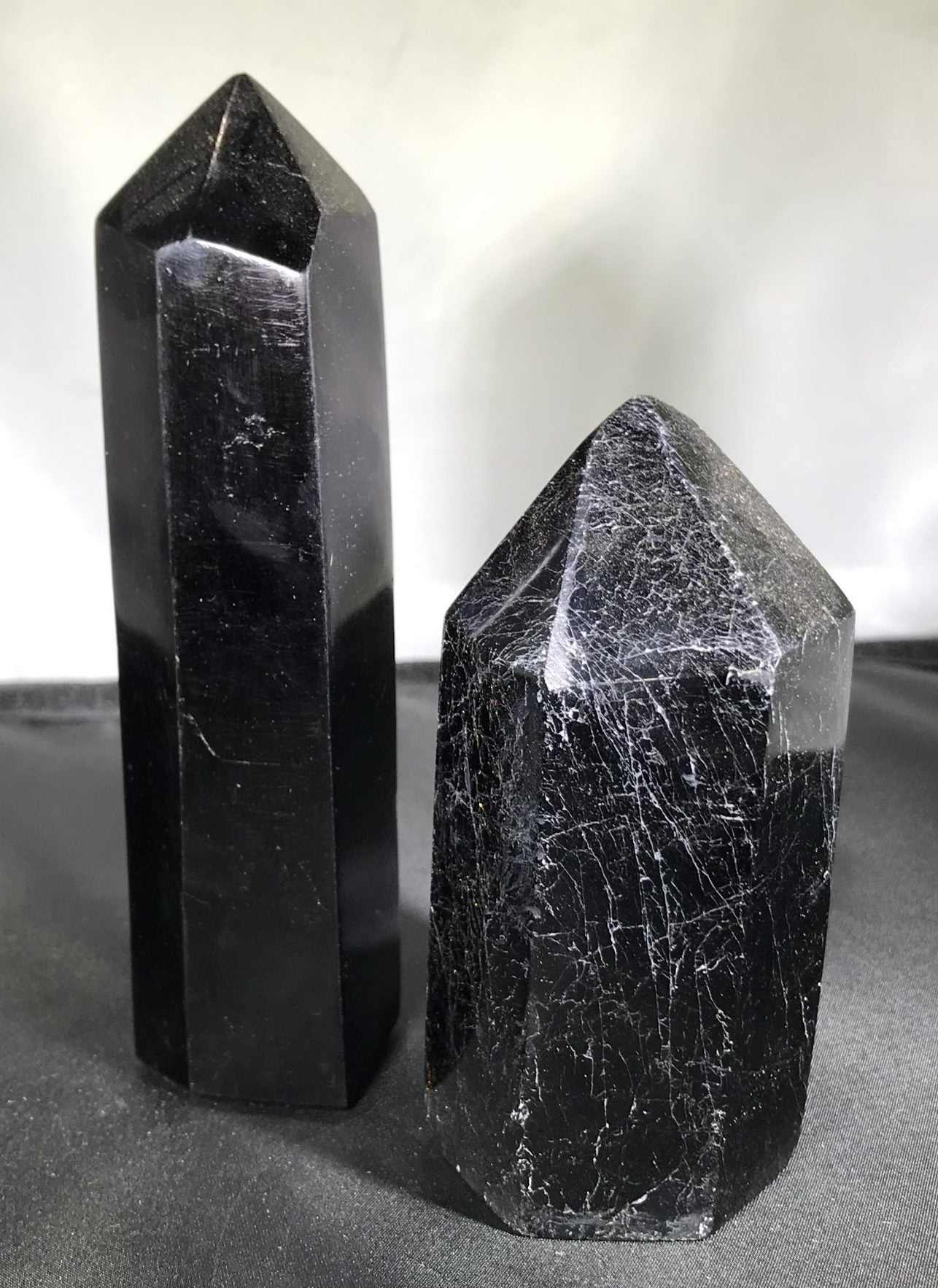Black Tourmaline Polished Points