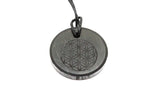 Shungite Pendant Engraved Flower of Life