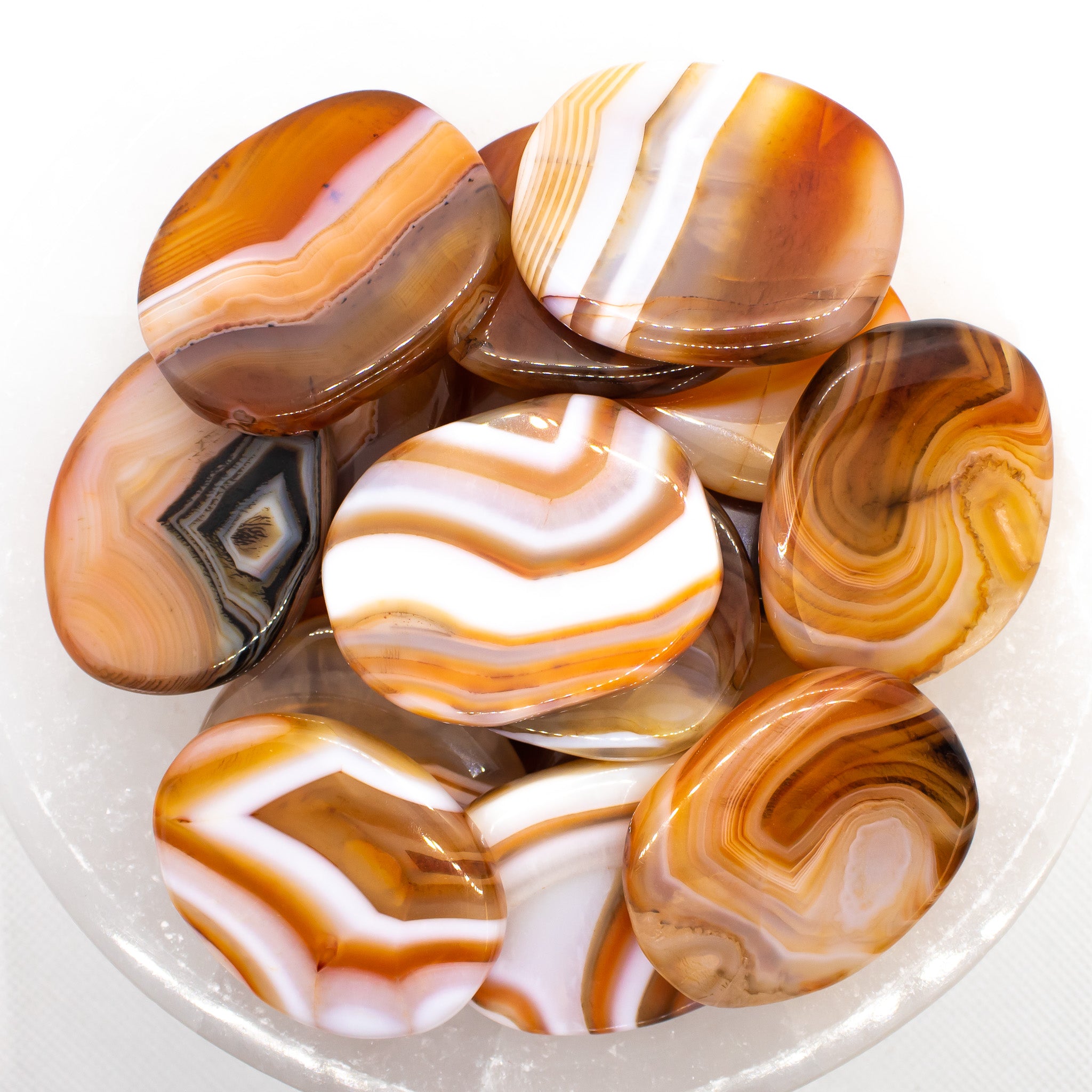 Banded Carnelian Smooth Large