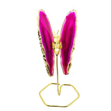 Agate Butterfly on Gold Stand