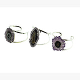 Amethyst Stalactite Cuff Bracelet Adjustable