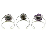 Amethyst Stalactite Cuff Bracelet Adjustable