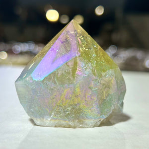 Citrine Aura Polished Top Points