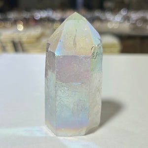 Clear Quartz Aura Polished Top Points