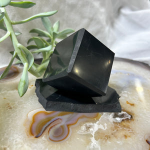 Shungite Cut Cube on Stand 5cm