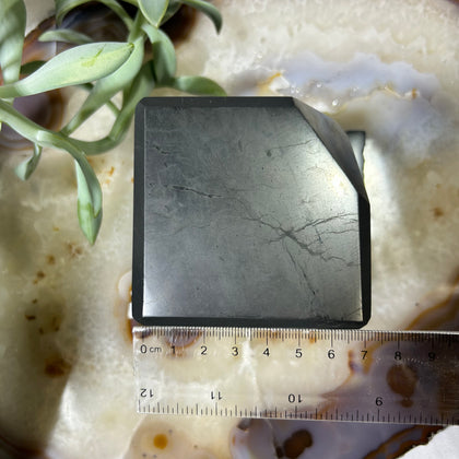 Shungite Cut Cube 7cm On Stand
