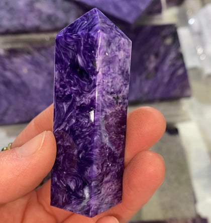 Charoite Obelisks