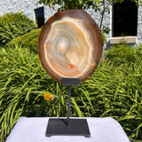 Agate Slices Natural on Stand