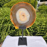 Agate Slices Natural on Stand