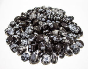 Black Snowflake Obsidian Tumbled 10-20mm