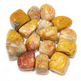 Yellow Crazy Lace Agate Tumbled 30-45mm