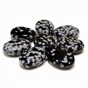 Black Snowflake Obsidian Pillows