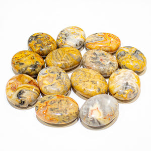 Yellow Crazy Lace Agate Pillows