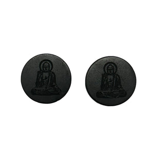 Shungite Cellphone Tile Engraved Buddha