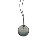 Shungite Pendant Engraved Cross