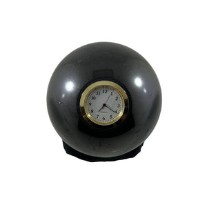 Shungite Sphere Clock 10cm with Support