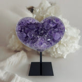 Amethyst Hearts on Stand