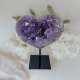 Amethyst Hearts on Stand