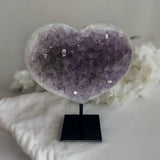 Amethyst Hearts on Stand