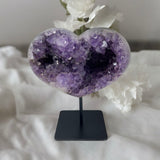 Amethyst Hearts on Stand