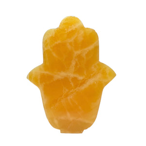 Orange Calcite Hamsa