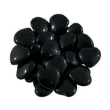 Black Obsidian Hearts 25x10mm