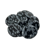 Black Snowflake Obsidian Worry Stones