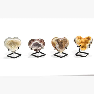 Agate Heart on Stand