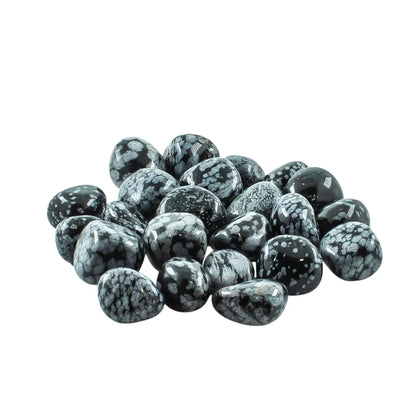 Black Snowflake Obsidian Tumbled 20-30mm