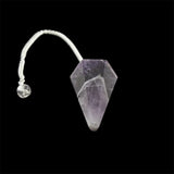 Amethyst Gemstone Pendulum Silver Color Chain
