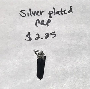 Shungite Pendant Cap Silver Plated