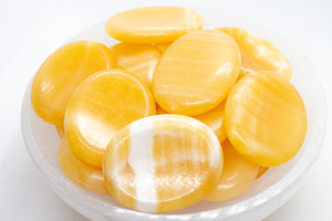 Yellow Aragonite Worry Stones