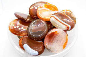 Banded Carnelian Worry Stones