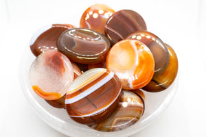 Banded Carnelian Worry Stones