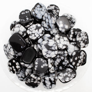 Black Snowflake Obsidian Smooth Small
